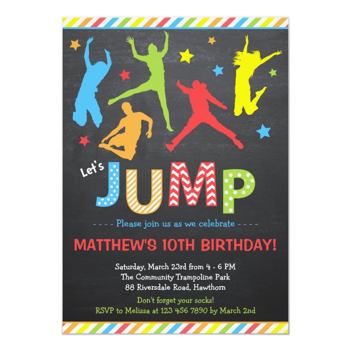 Jump Party Invitation Template 4