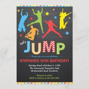 Jump Invitation / Trampoline Invitation by LittleApplesDesign at Zazzle