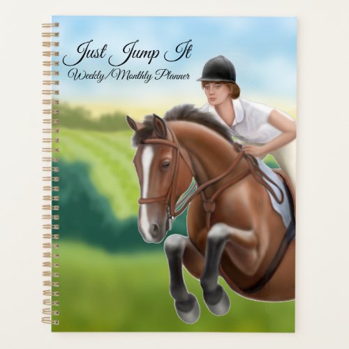 Jump It Equestrian Horse Weekly Monthly Planner