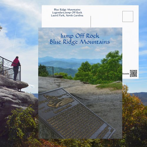 Jump Off Rock Blue Ridge Mountains NC photographic Postcard