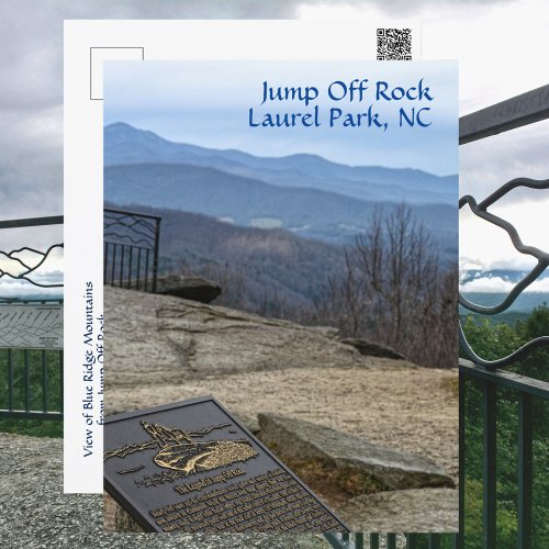 Jump Off Rock Laurel Park NC Blue Ridge Mountains Postcard