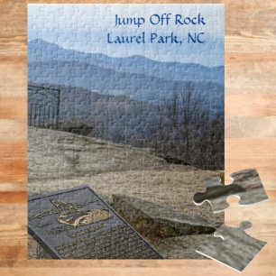 Jump Off Rock Laurel Park NC Early Winter Jigsaw Puzzle