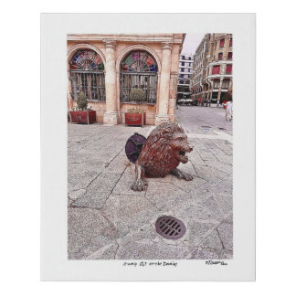Jump out of the drain. faux canvas print