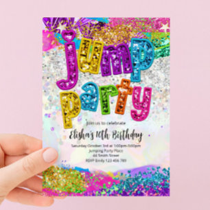Jump Party Birthday Any Age Party Invitation