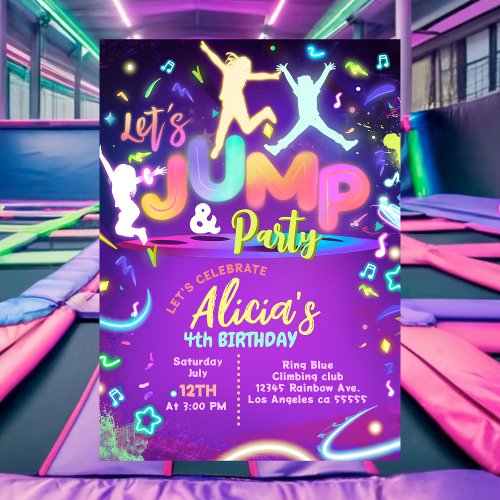 Jump Party Invitation