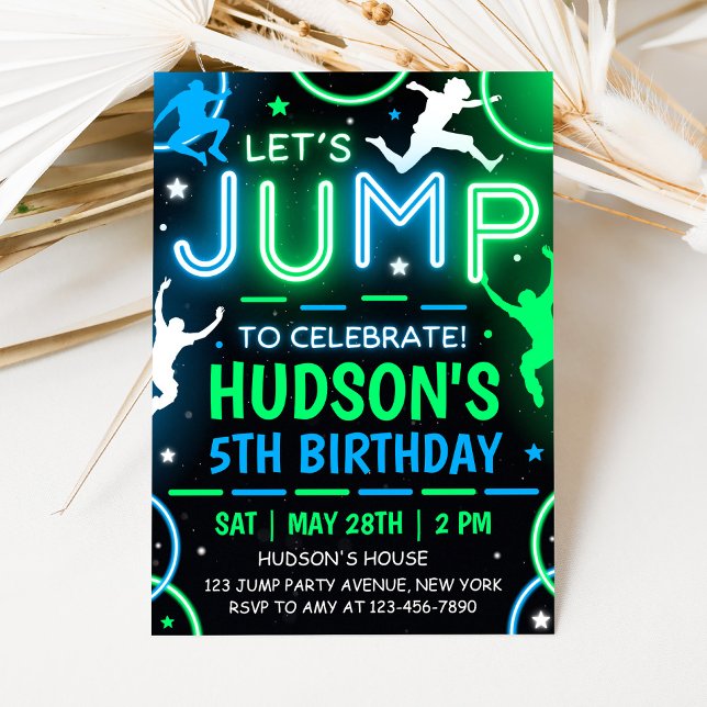 Jump Party Invitation Trampoline Birthday (Creator Uploaded)