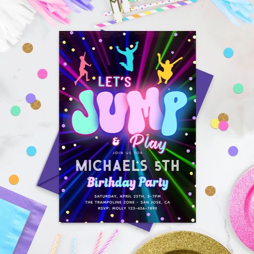 Jump Party Invitation  Trampoline Party