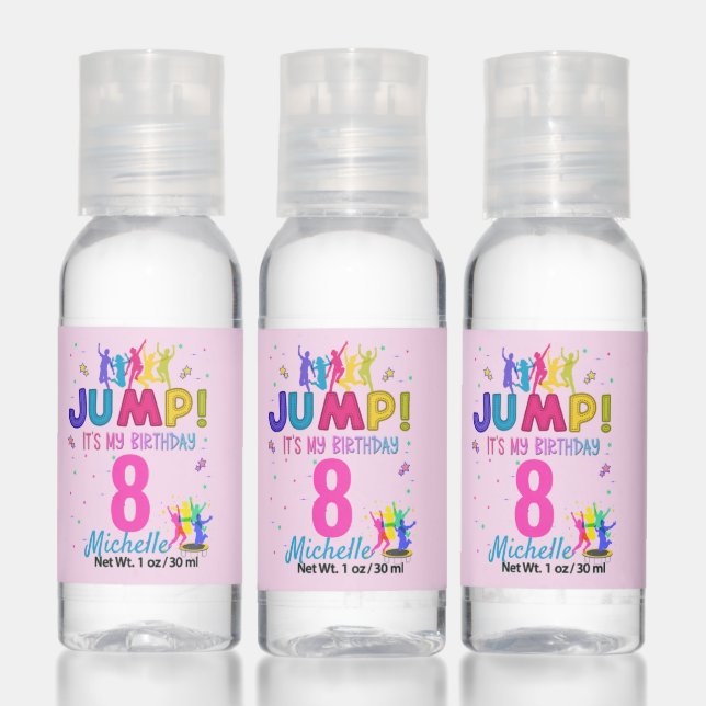 Jump Party It's my birthday Trampoline Bounce  Hand Sanitizer (Set)