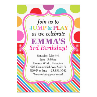 bounce party invitations