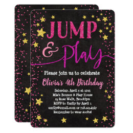 Jump Party Invitations Announcements Zazzle