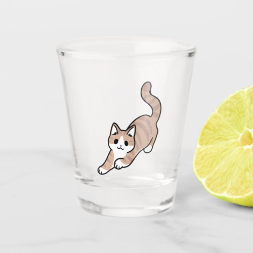 Jump Purr Jump Playful Cat Design with Fun Art Shot Glass