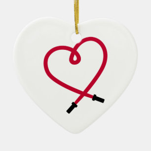 Jump rope ceramic ornament