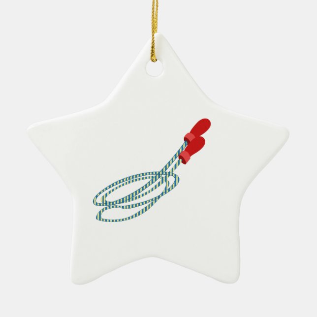 Jump Rope Ceramic Ornament (Front)