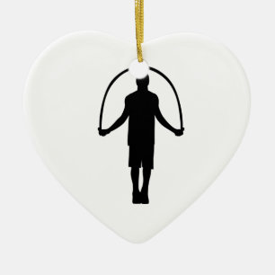 Jump rope ceramic ornament