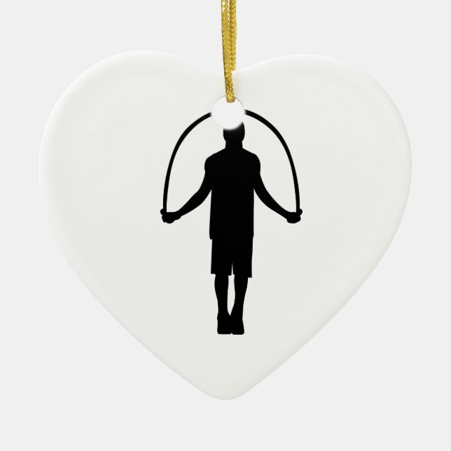 Jump rope ceramic ornament (Front)