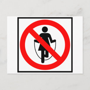 Jump Rope Prohibited Highway Sign Postcard