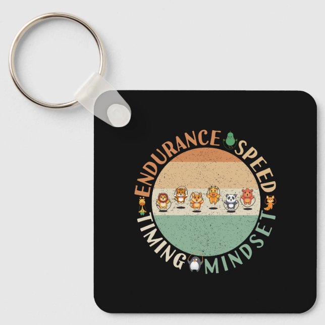 Jump Roping - Rope Skipping Mindset Keychain (Front)