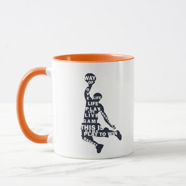Jump shot basketball player mug (Left)