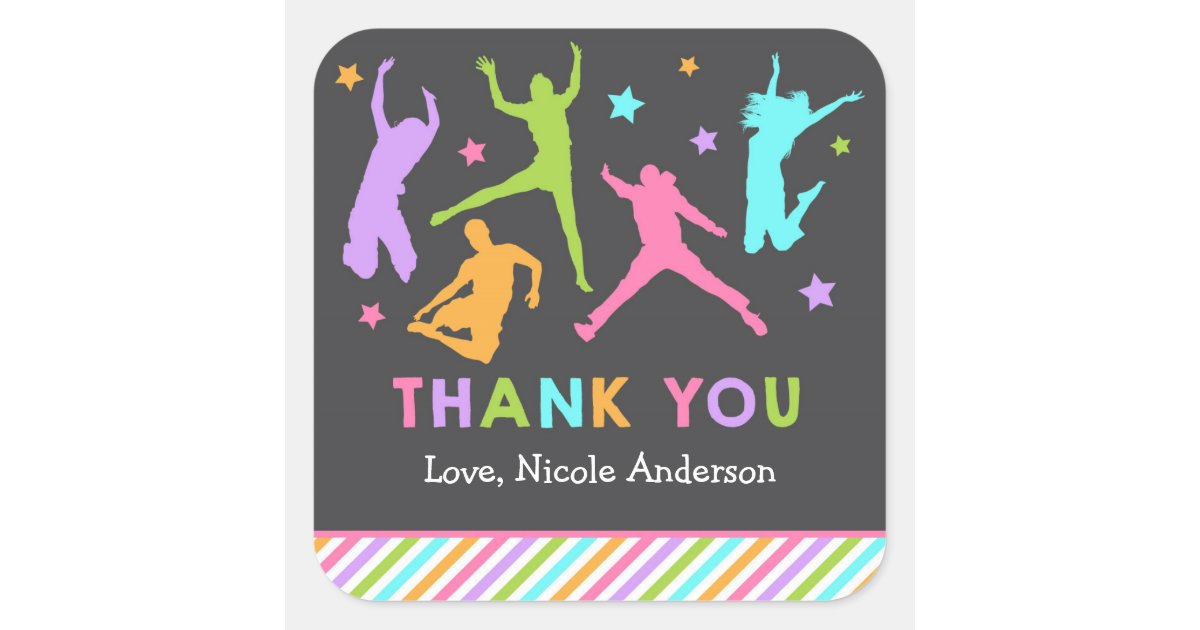 Jump Stickers / Trampoline Stickers | Zazzle