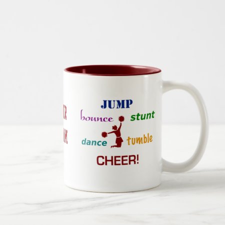 Jump Stunt Bounce Cheerleader Coffee Mug