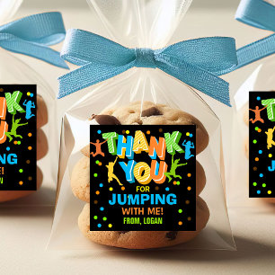 Jump Trampoline Birthday Favor Sticker