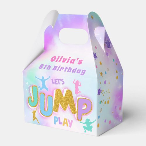 Jump Trampoline Birthday Party Favor Box