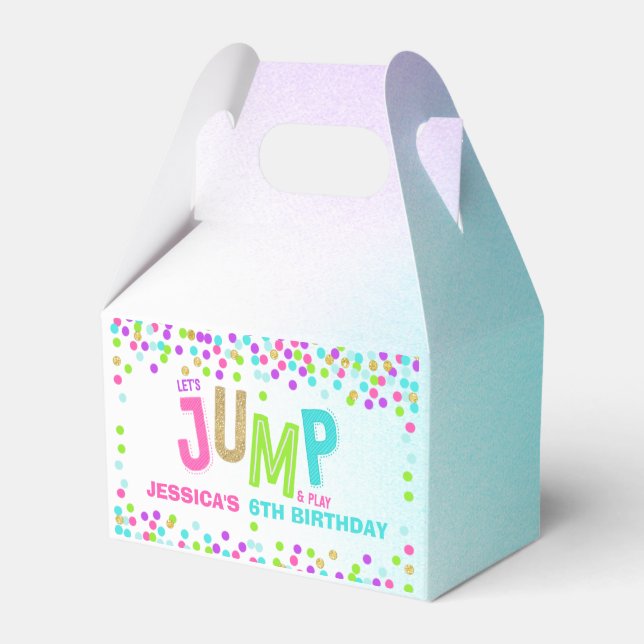 Jump Trampoline Birthday Party Supplies Decor Favor Boxes (Front Side)