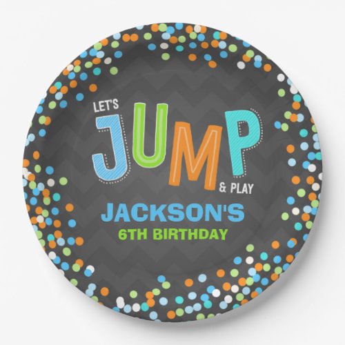 Jump Trampoline Birthday Party Supplies Decor Paper Plates