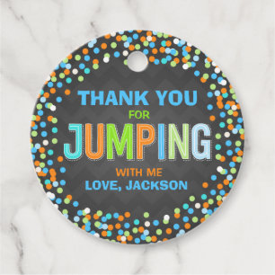 Jump Trampoline Birthday Party Supplies Gift Favor Tags