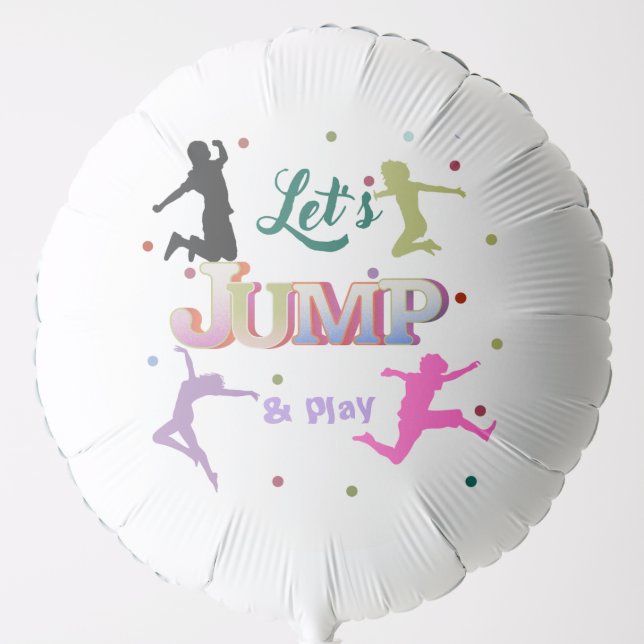 Jump Trampoline Bounce House Birthday Party  Balloon (Front)