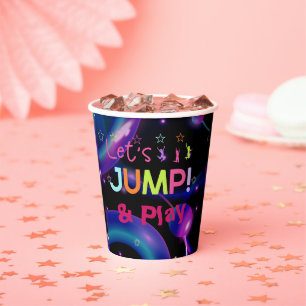 Jump Trampoline Colorful girl birthday party Paper Cups