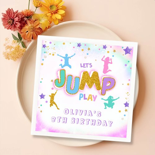 Jump Trampoline Jump Bounce Play Birthday Party Napkins