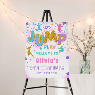 Jump Trampoline Jump Play Birthday Party Welcome Foam Board