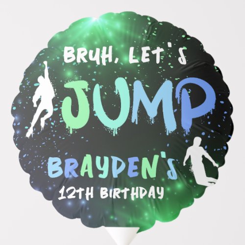 Jump Trampoline Park Birthday Party Balloon