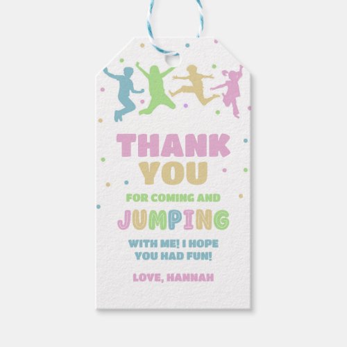 Jump Trampoline Park Birthday Party Favor Gift Tags