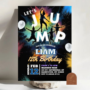 Jump Trampoline Park Bruh You In Birthday Party Invitation
