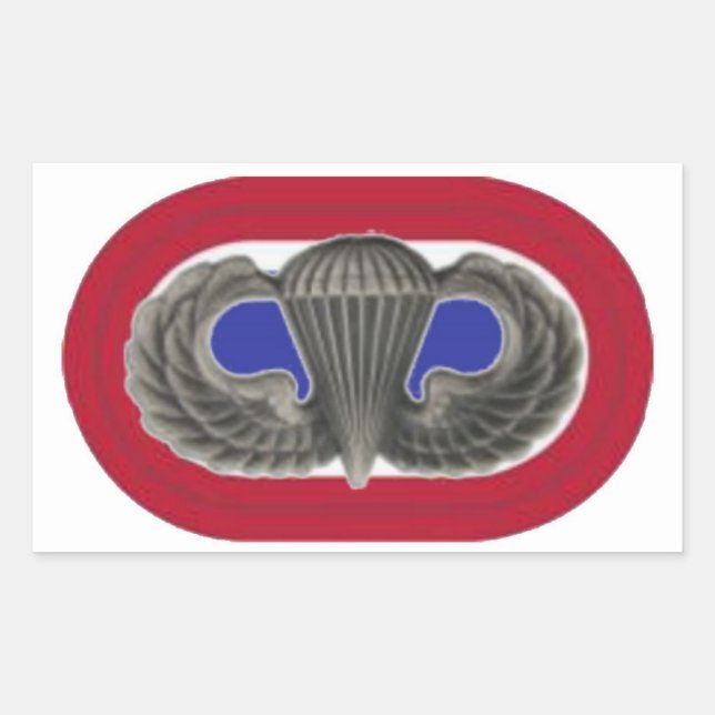 JUMP WINGS/OVAL 82D AIRBORNE STICKERS (Front)