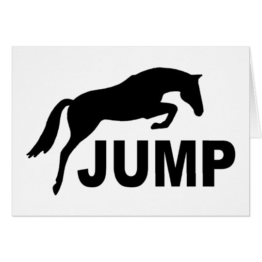 JUMP with Jumping Horse Card