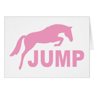 JUMP with Jumping Horse (pink) Cards