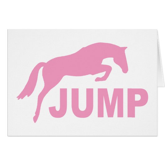 JUMP with Jumping Horse (pink) Cards (Front Horizontal)