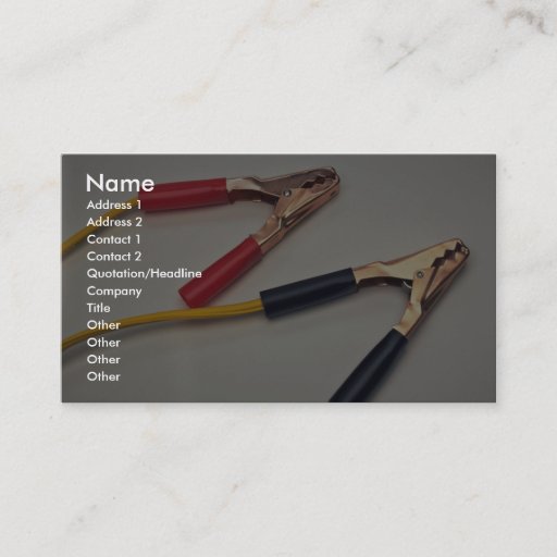 Customizable Jumper cables business card template
