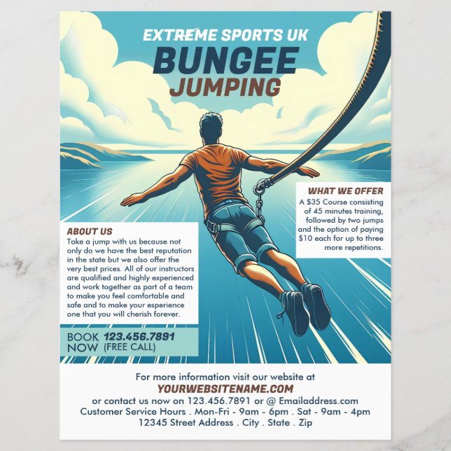 Jumper Design - Bungee Jumping Course Advertising Flyer (Front)