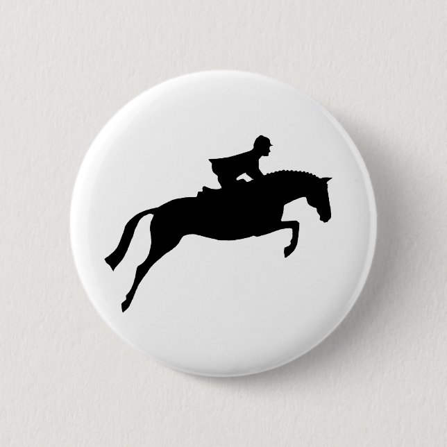 Jumper Horse Silhouette Button (Front)