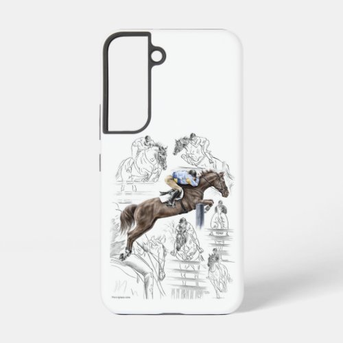 Jumper Horses Fences Montage Samsung Galaxy S22 Case