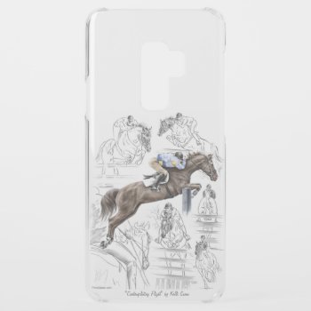 Jumper Horses Fences Montage Uncommon Samsung Galaxy S9 Plus Case by KelliSwan at Zazzle