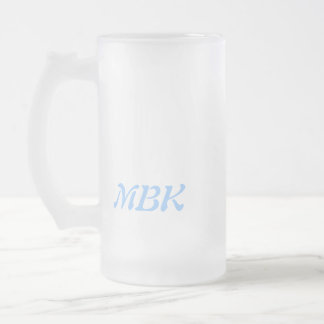 Jumpers and Jammers Frosty Beer w. initials Frosted Glass Beer Mug