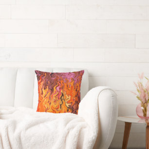 Jumpin' Flames...... Throw Pillow
