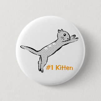Jumping #1 Kitten Button