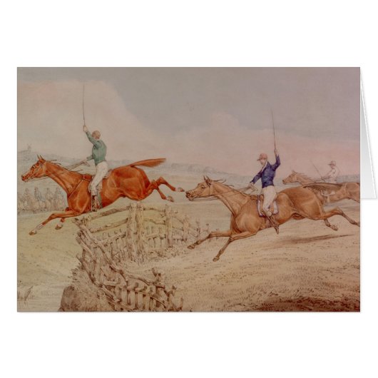 Jumping a Fence Cards (Front Horizontal)