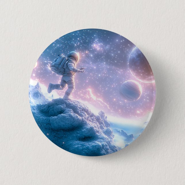 Jumping Astronaut Button (Front)